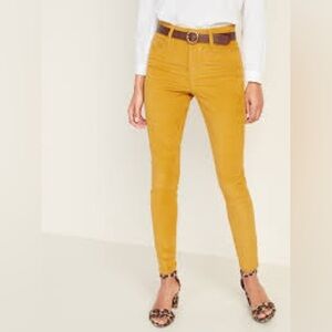 NWOT Old Navy Gold High-Waist Rockstar Super Skinny‎ Corduroy Pants Women 6 (A7)